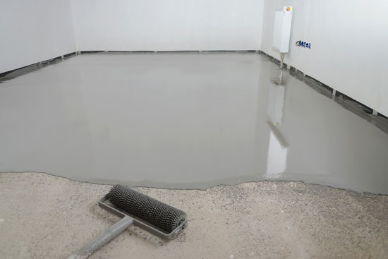 self-leveling concrete